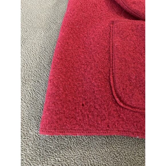 Chico’s Design 3 (XL) 100% Boiled Wool Reversible Red, Red Blk Animal Print Jckt - Picture 4 of 9